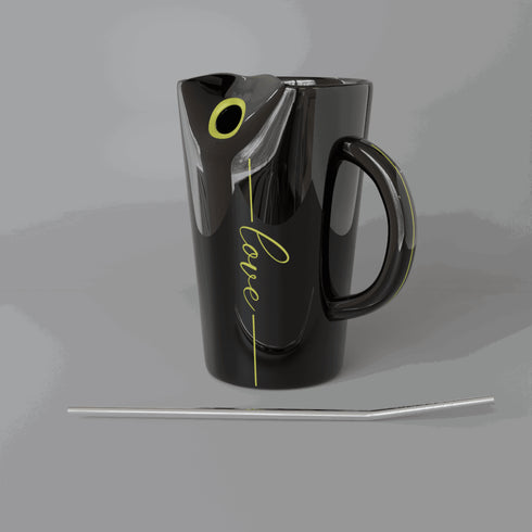 Sipper Glass with Straw Flask Mug (Set of 2) - The Earth Store - Mug Set